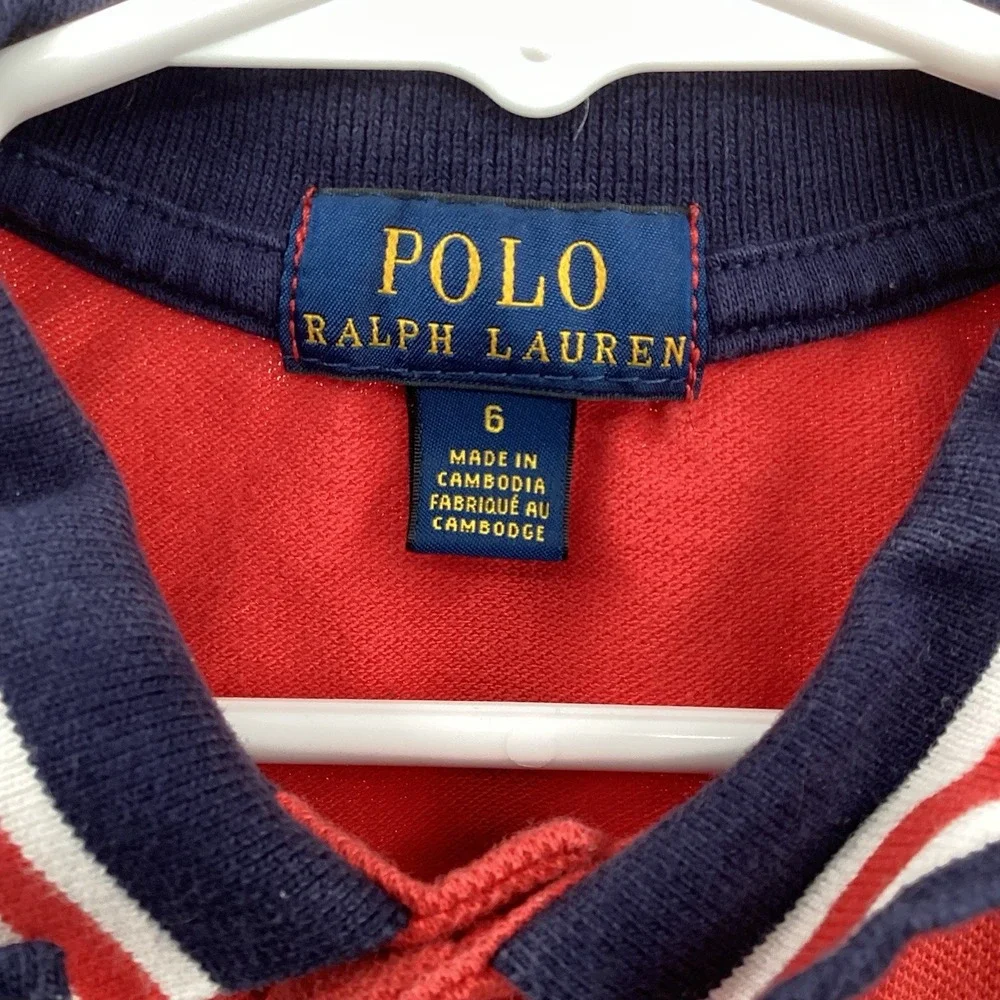 Boys Polo Ralph Lauren Big Pony Short‎ Sleeve Golf Polo- 6